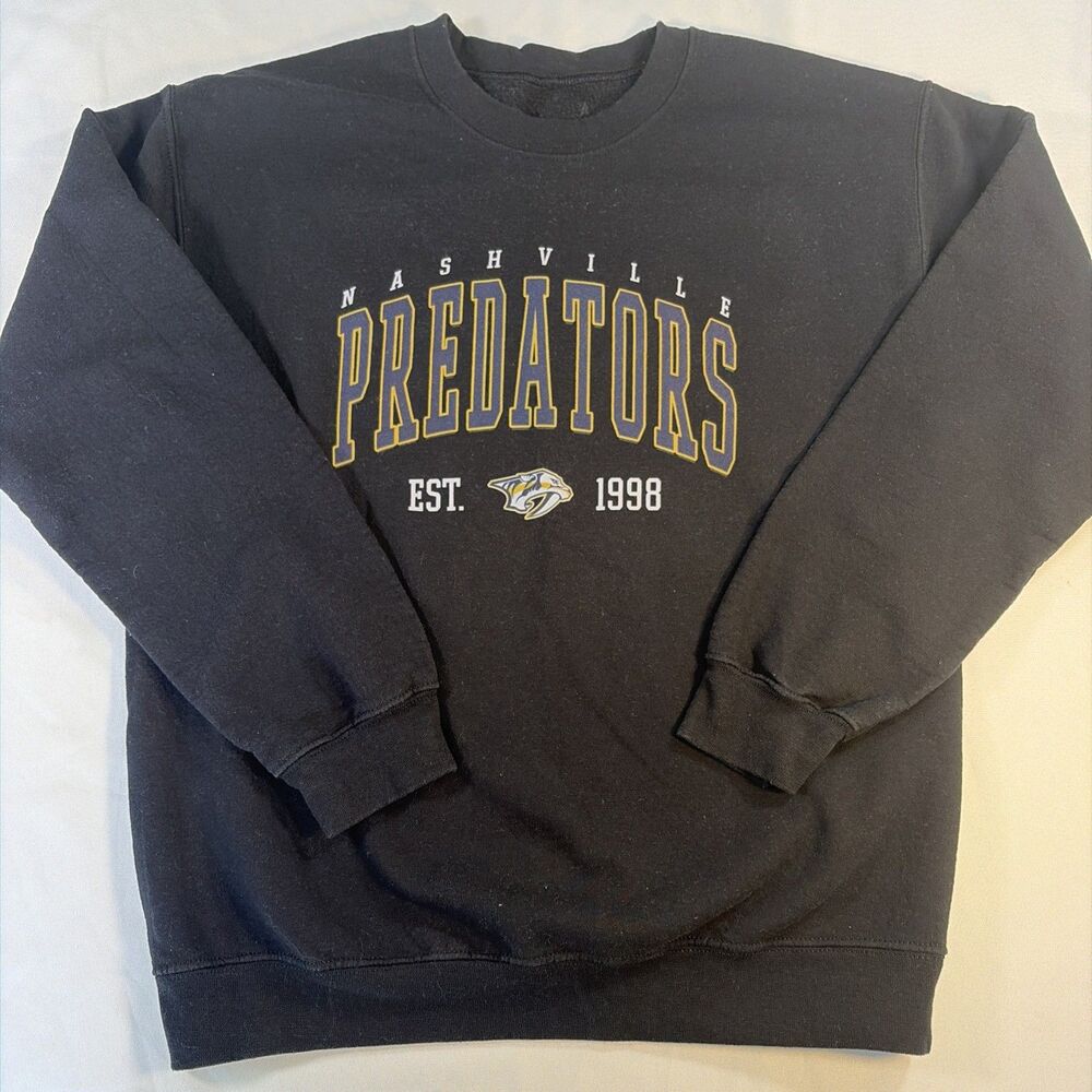 Nashville Predators Sweatshirt Black Size Medium